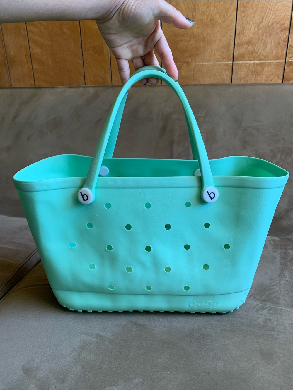 BOGG BAG Original Large Mint Green Perforated Tote GUC